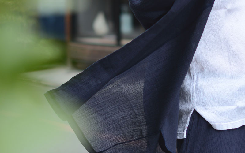 近江麻ガウン,素材感